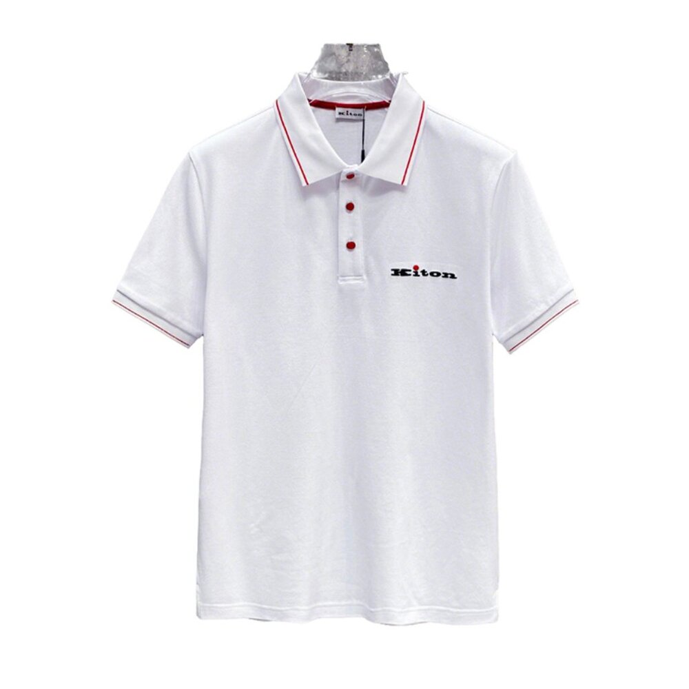 Kiton White Contrasting Polo Shirt